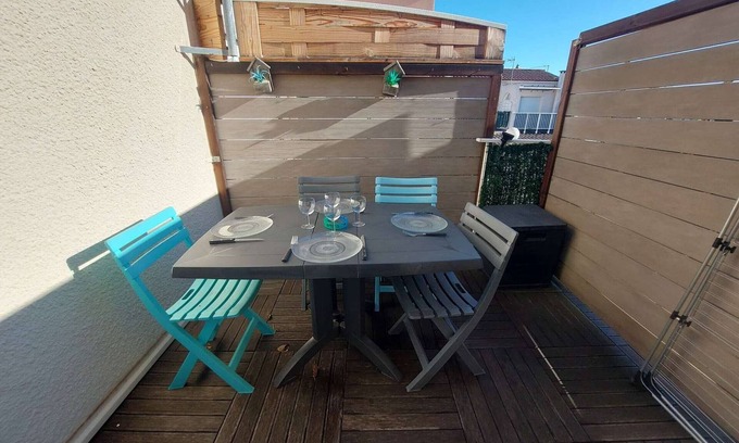 Marseillan Plage Apartamento | Apartamento con Climatización y Terraza para 4 Personas, Marseillan