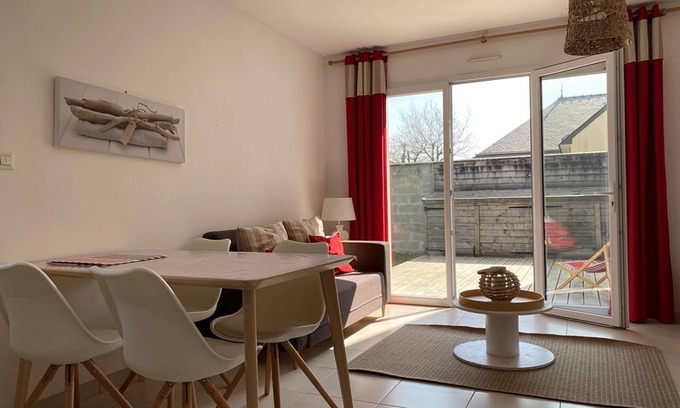 Erdeven Casa | Casa encantadora con terraza, jardín, WIFI cerca de las playas, ERDEVEN