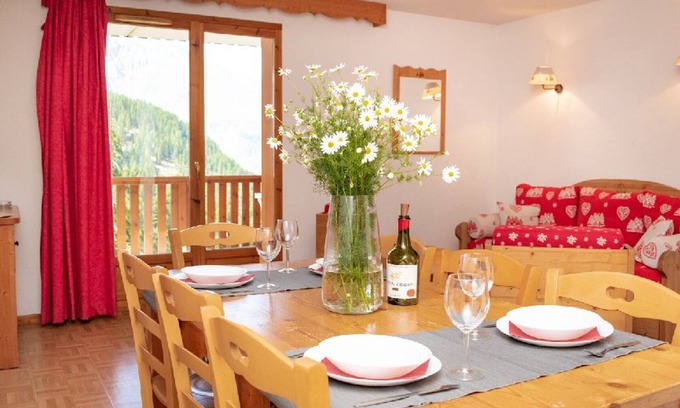 Puy-Saint-Vincent Apartamento | Apartamento acogedor de 4 piezas con balcones, parking incluido, Puy-Saint-Vincent