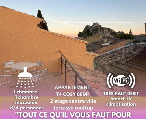 Pierrelatte Apartamento | Cozy 60M T4 duplex avec terrasse rooftop