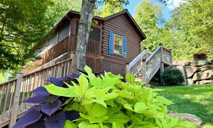 Lake Lure Cabina | Cozy Blue Skies Cabin - walk to Chimney Rock & Lake Lure