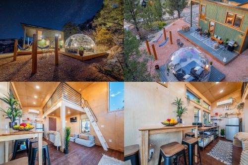 Glendale Casa | Cozy Cabin and Stargazing Dome Bedroom Deck BBQ Hammocks