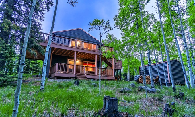 Stagetop Cabina | Cozy cabin in grove of aspen trees; incredible patio; hiking and fishing nearby!