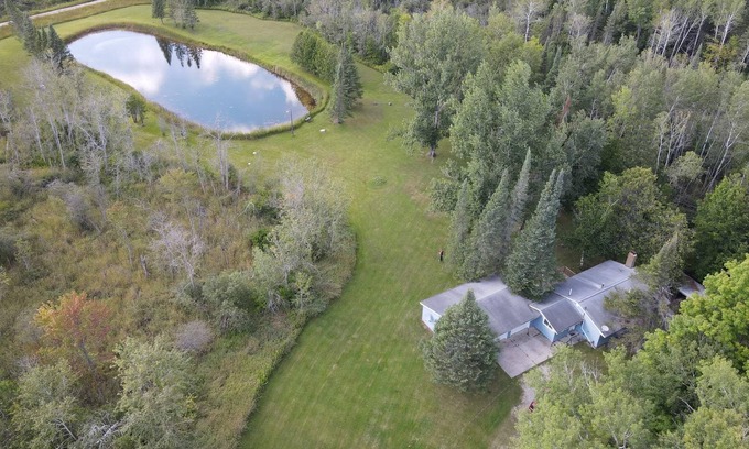 Millersburg Cabaña | Cozy Cottage on the Pond Woodsy Retreat Dogs allowed Ocqueoc Falls