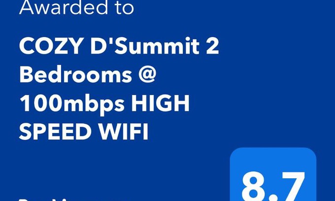 Kempas Apartamento | COZY D'Summit 2 Bedrooms @ 100mbps HIGH SPEED WIFI