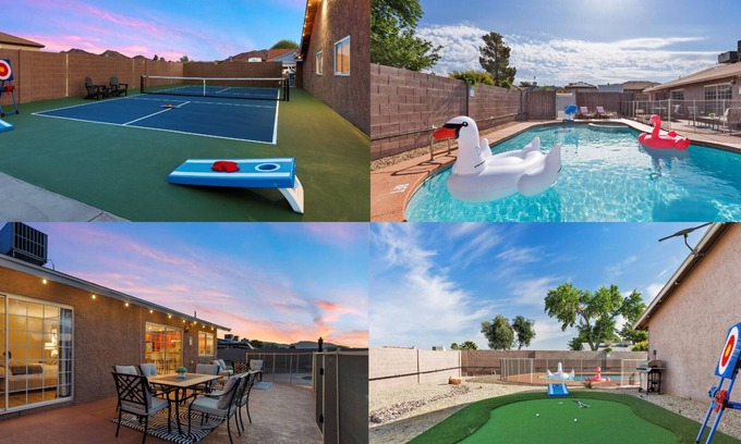 River Mountain Casa | Cozy Retreat with NEW Pickleball Court + Pool/Games and More!