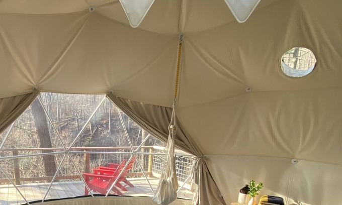 Wallkill Casa | Cozy, Seasonal Geo-Dome with Heat/AC on Private Hiking paradise in Gunks.
