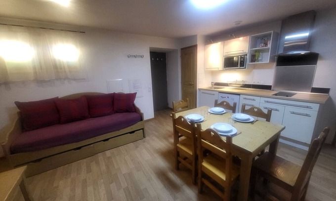 Montgenevre Apartamento | Estudio acogedor para 4 personas en pistas con WiFi en Montgenèvre