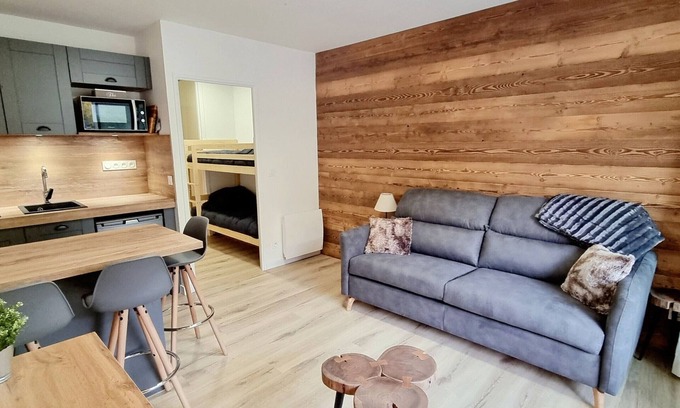 Le Devoluy Apartamento | Estudio reformado para 4 personas al pie de las pistas en Résidence Les Fontettes