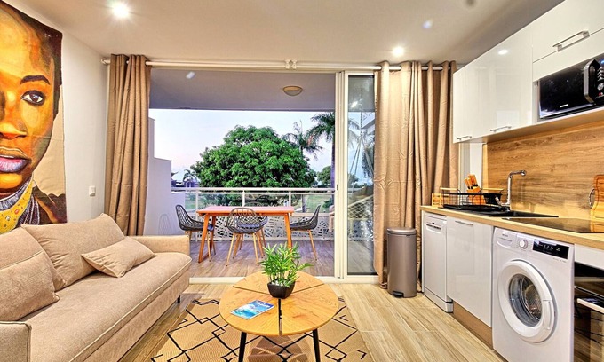 Anse Marcel Apartamento | Estudio acogedor en Anse Marcel con terraza y aire acondicionado