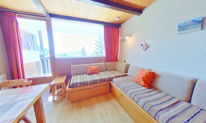 Les Saisies Apartamento | Estudio céntrico en Les Saisies con balcón, capacidad para 4 personas