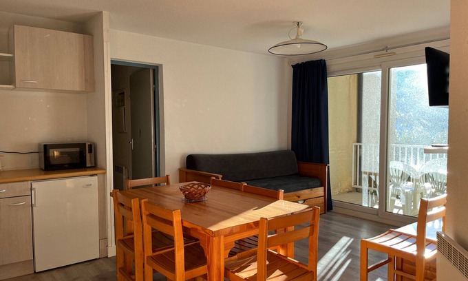 Peyragudes Apartamento | Encantador T2 para 6 pers. con balcón, cerca de las pistas, transporte gratis