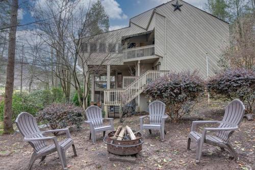 Lake Lure Casa | Creek Front FirePit Rumbling Bald Resort Sleeps 16
