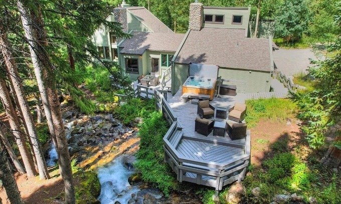 Blue River Casa | Creekside Chateau🌊Private Waterfall & Creek⛷Breck 🤑 $ZERO Cleaning & Pet Fees