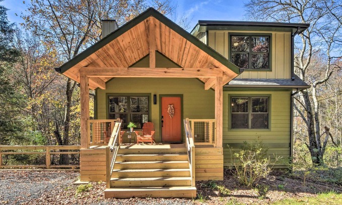 Williamstown Casa | ¡NUEVO! ¡Retiro de artesanos de Creekside en North GA Mtns!