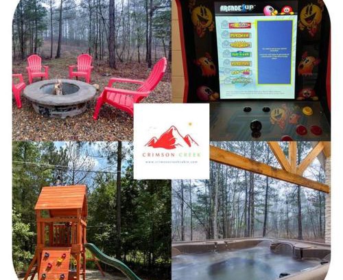 Broken Bow Casa | Crimson Creek Cabin - Ideal for Friends or 1- 2 Families, Play set, Hot Tub