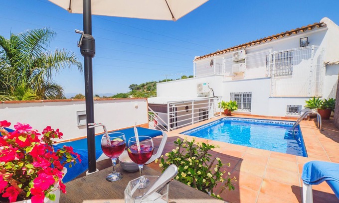 Alhaurín el Grande Cabaña | Cubo's Casa Los Morenos / piscina privada / vistas