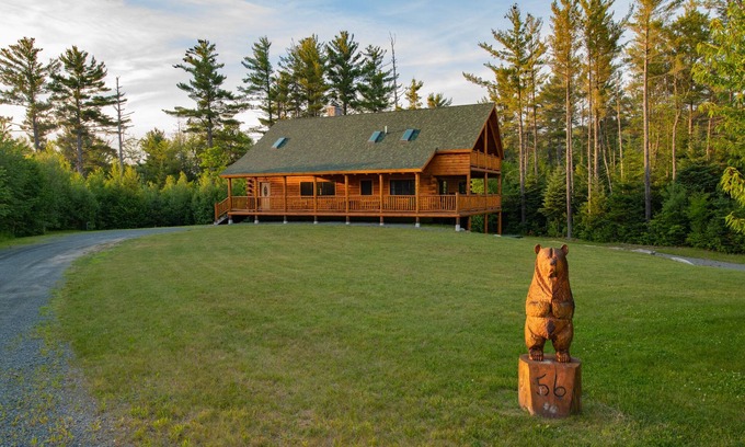 Twin Mountain Cabina | Cabaña de madera personalizada cerca de Mt Washington, Bretton Woods, cañón, Franconia, Belén