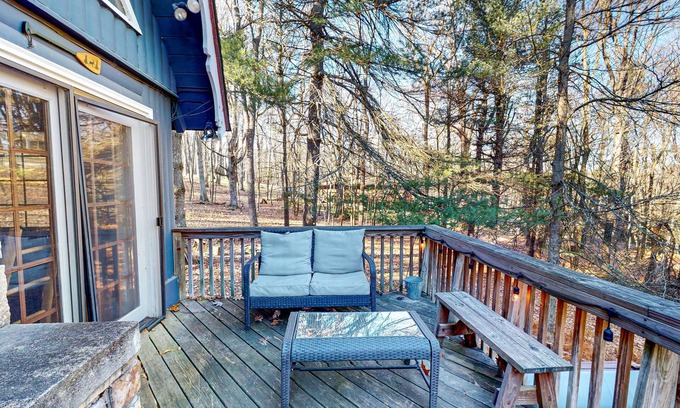 Sky Valley Casa | Cute cabin with private hot tub, lake/beach access, firepit, & outdoor area