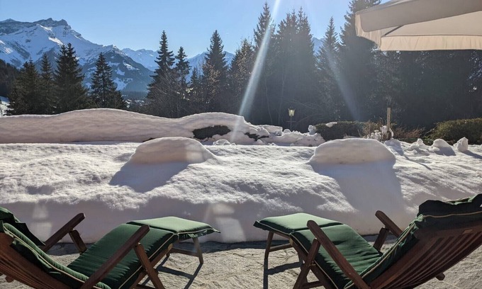 Villars-sur-Ollon Apartamento | De charme appartement with amazing south facing terrace