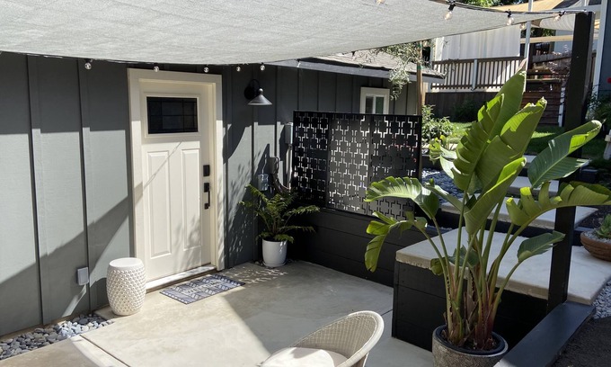 Auburn Cabaña | Dean's Garage: Car-Shop Themed Luxury Small Home, Central Auburn