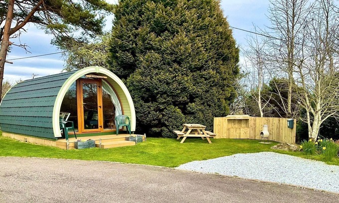 Brora Cabina | Vista al Jardín-De Lujo-Cabaña-Baño con ducha