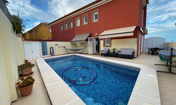 Punta Brava Villa | ¡Descuento! nr Los Alcázares Villa 3 camas Piscina privada Vistas al mar 5 a pie de playa