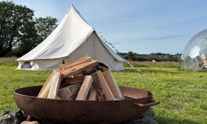 Dwyran Cabina | Dog Friendly Cozy Bell Tent With Log Burner