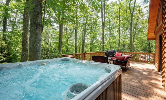 Sky Valley Casa | Dog Friendly Forest Retreat w/ Hot Tub & Lake Access
