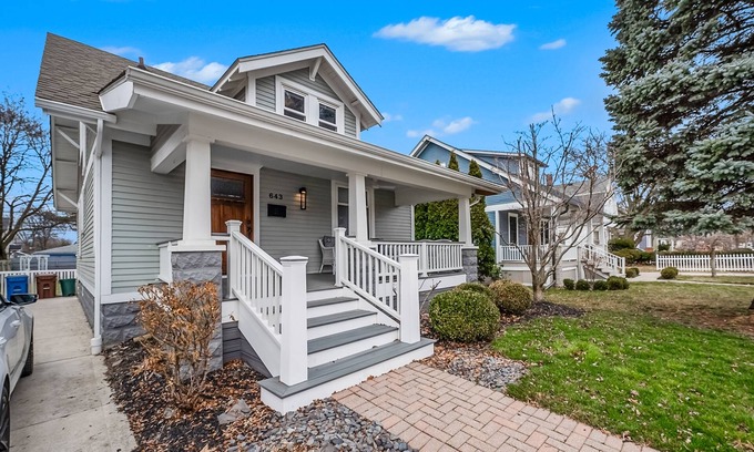 Plymouth Casa | Dog-friendly, historical home with cookout-ready backyard, home office, AC & W/D