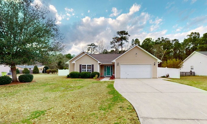Swansboro Casa | Dog-friendly home near downtown with fenced yard, patio, & fireplace