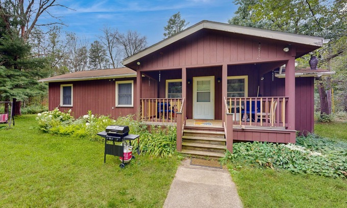Big Bay Casa | Dog-friendly home near Petenwell Lake - gas grill & outdoor dining area