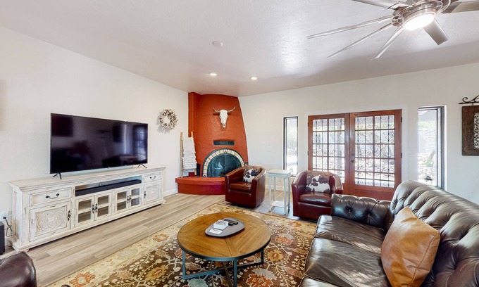 Tucson Estates Casa | Dog-friendly home with lovely desert views, fenced yard, patio & fireplace
