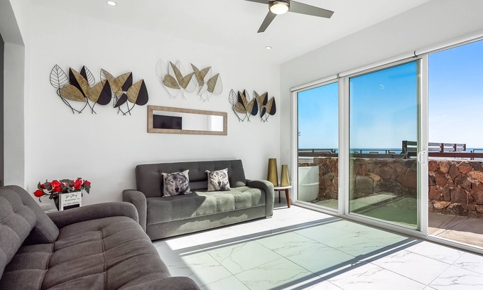 La Paloma Casa | Dog-friendly home with heated outdoor pool, hot tub, balcony, rooftop terrace