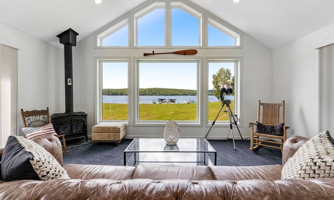 Neshobe Beach Casa | Dog-friendly lake escape with sunroom, high-speed WiFi, water views & central AC