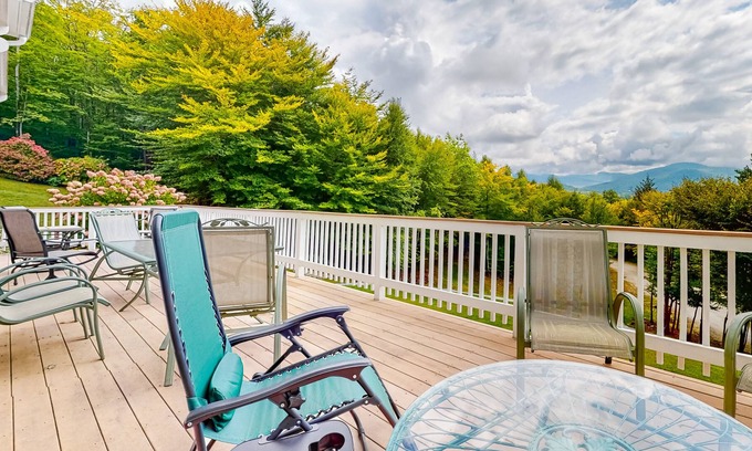 East Haven  Rutland County Casa | Dog-friendly, mountain-view home with deck, fireplace, W/D, & sledding hill