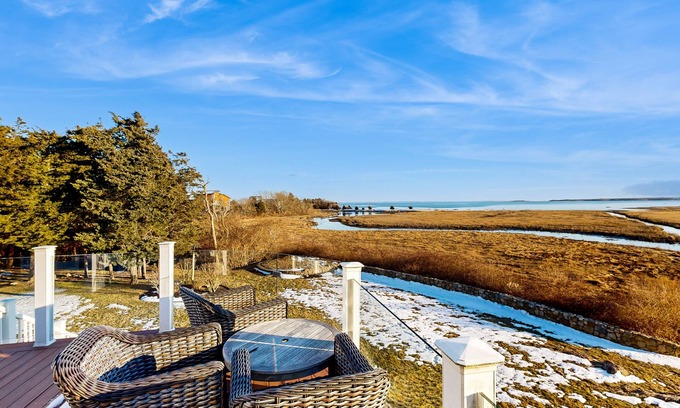 Mattapoisett Casa | Dog-friendly waterfront home with hot tub, kayaks/bikes/SUPs, deck, & firepit