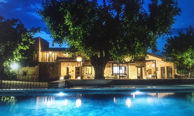 Vaison-la-Romaine Casa | DOMAINE 5* SPA SAINT QUENIN®️30PERS-CLIMATISATION-HEATED POOL-JACUZZI-SAUNA