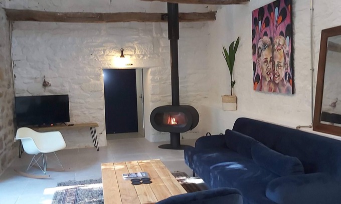 Douarnenez Cabaña | Glas Penty-Rural-Diseñador-Baño privado con ducha-Vista al Jardín