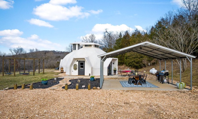 Harrison Casa | Dome House on Bear Creek - Hot Tub - 20 acres of Bear Creek Frontage - Secluded