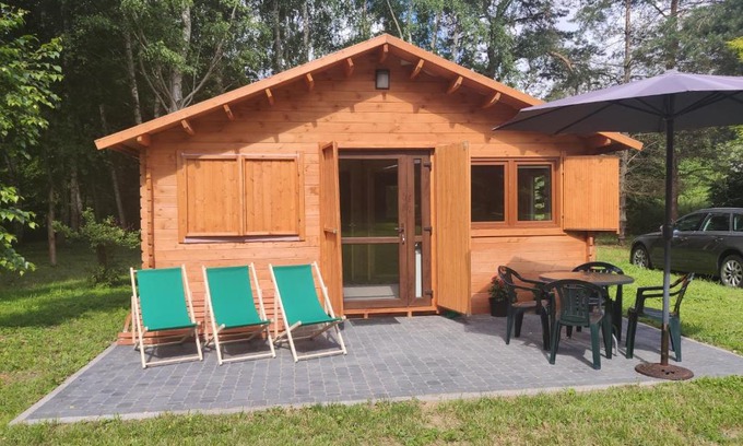 Glodowo Casa | Domek mazurski ze świerka syberyjskiego z klimatyzacją