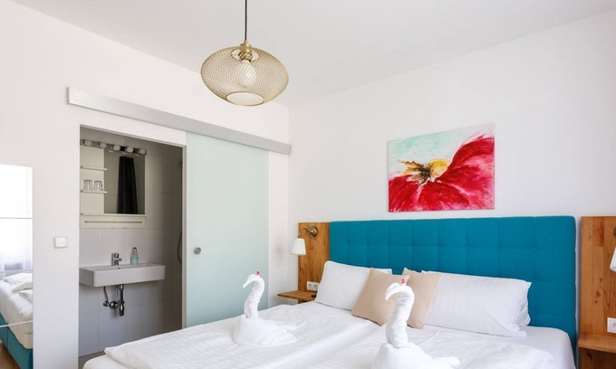 Morbisch am See Cabaña | Doppelzimmer mit Boxspringbett - Pension Laubenhof