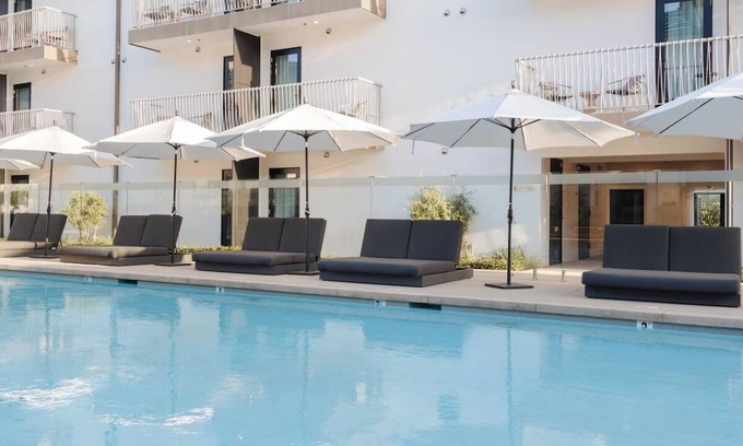 Inglewood Casa | Double Full Terrace Room w/Pool View, The Lüm Hotel, Adjacent to SoFi Stadium