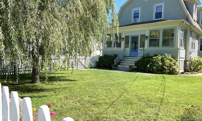 Mystic Casa | Downtown Mystic Home Private Driveway Fenced in Yard Discounted longer stays
