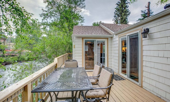 Estes Park Cabaña | Downtown Riverside Cabin - Enjoy staying on the river in downtown Estes Park