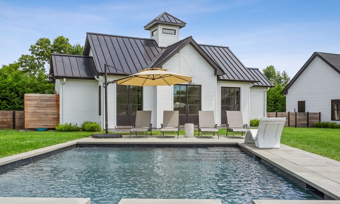 Speonk Casa | Dreamy Private Modern Farmhouse with pool and outdoor shower