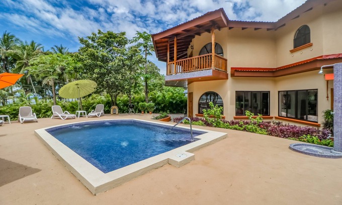 Esterillos Este Casa | Dreamy Tropical Escape W/ Fast WiFi, Beach Access, Private Pool, AC & Balcony