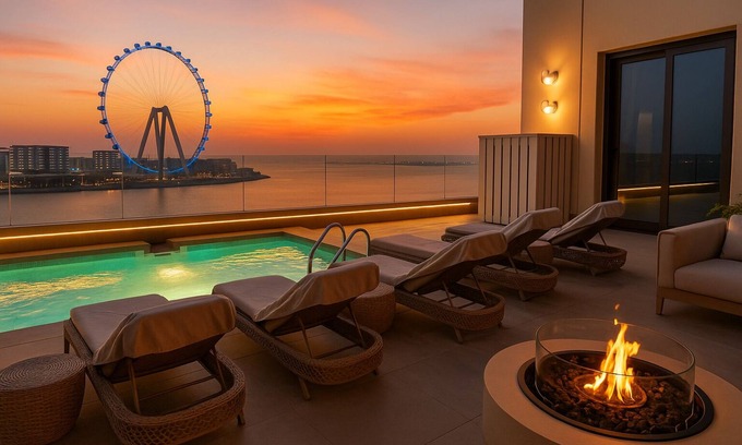 Dubai Marina Apartamento | JBR Beach Walk Increíble Penthouse 6 arriba 8 pax 180 metros cuadrados piso 41 ° ¡Vista al mar!