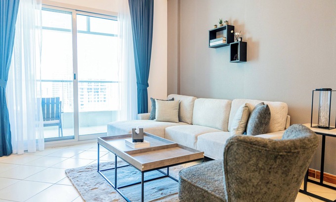 Al Sufouh 1 Apartamento | Dubai Marina Diamond 4: Chic 2BHK Apt with amazing views