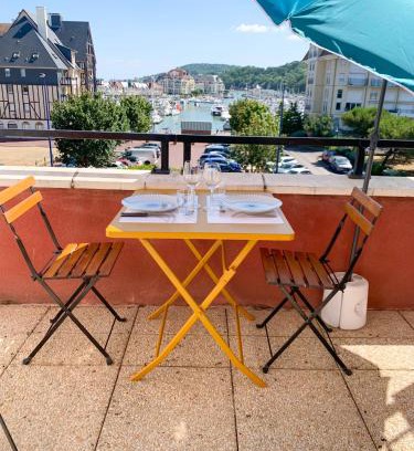 Port Guillaume Apartamento | Duplex 2 pièces Port Cabourg - 2 à 4 personnes - Terrasse - Vue Port - Exclusif Book ing